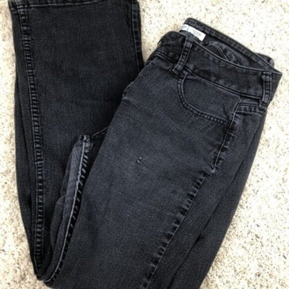 Riders By Lee Women Dark Wash Mid Rise Bootcut Leg Stretch Black Denim Jeans 12P - Picture 1 of 11
